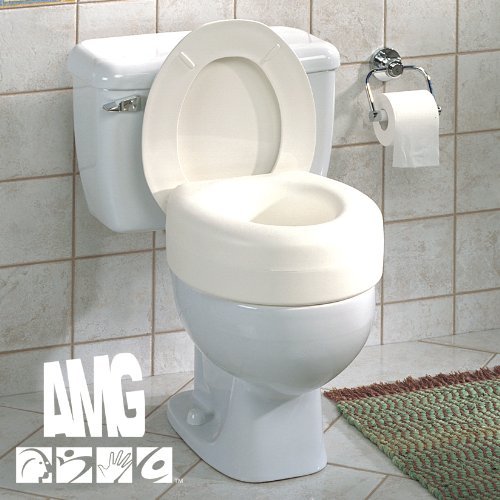 Aquasense Portable Raised Toilet Seat White 4 Inches ToiletSeats Rus